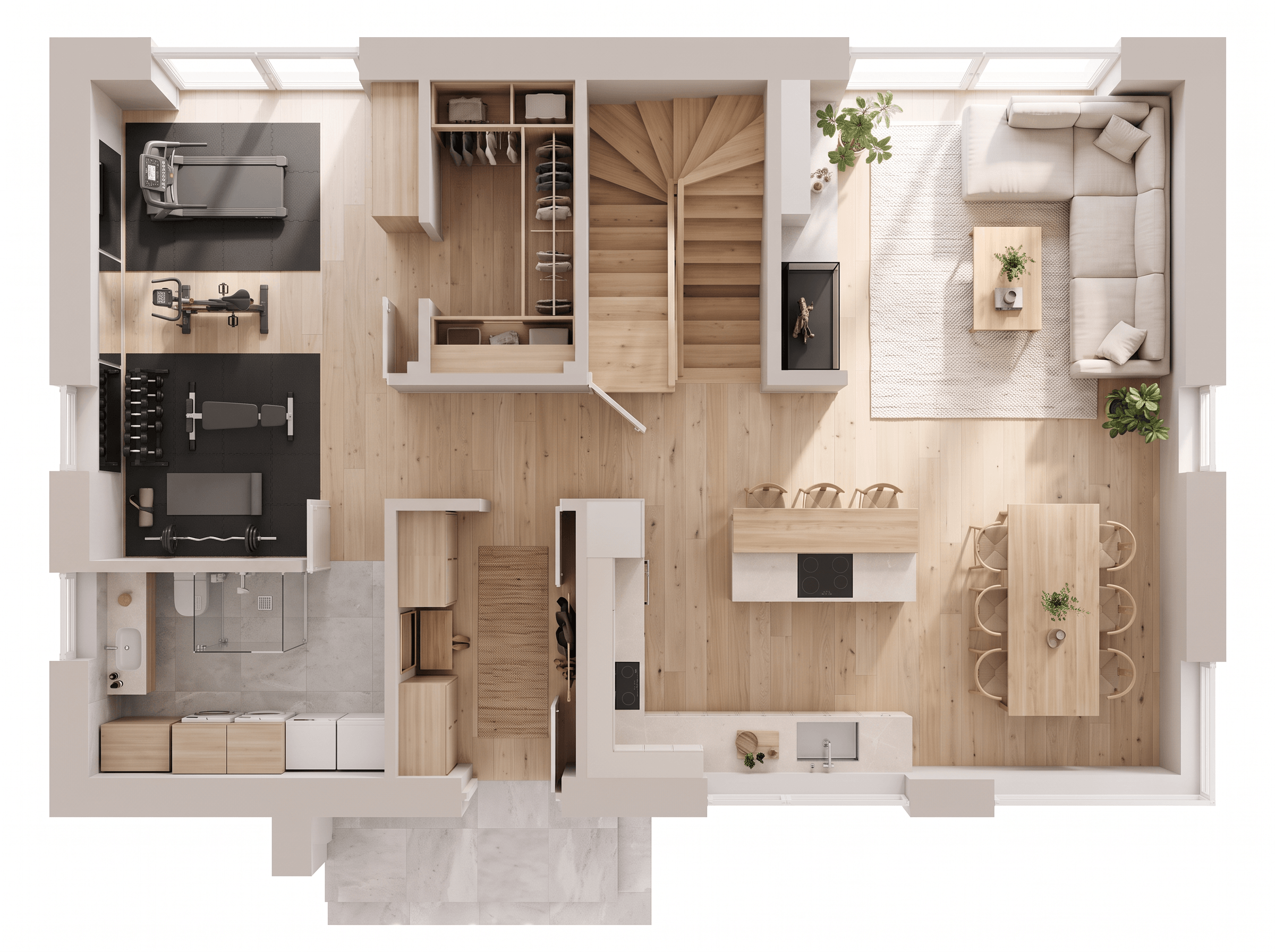 Interior design in Scandinavian style — Living Room by GenRoom AI