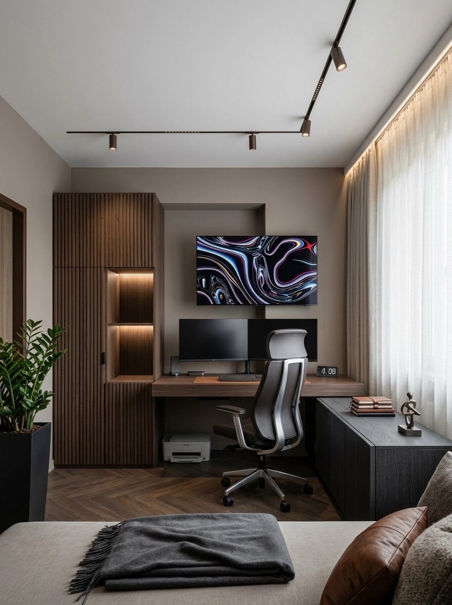 Office interior in Contemporary style — photo by GenRoom AI