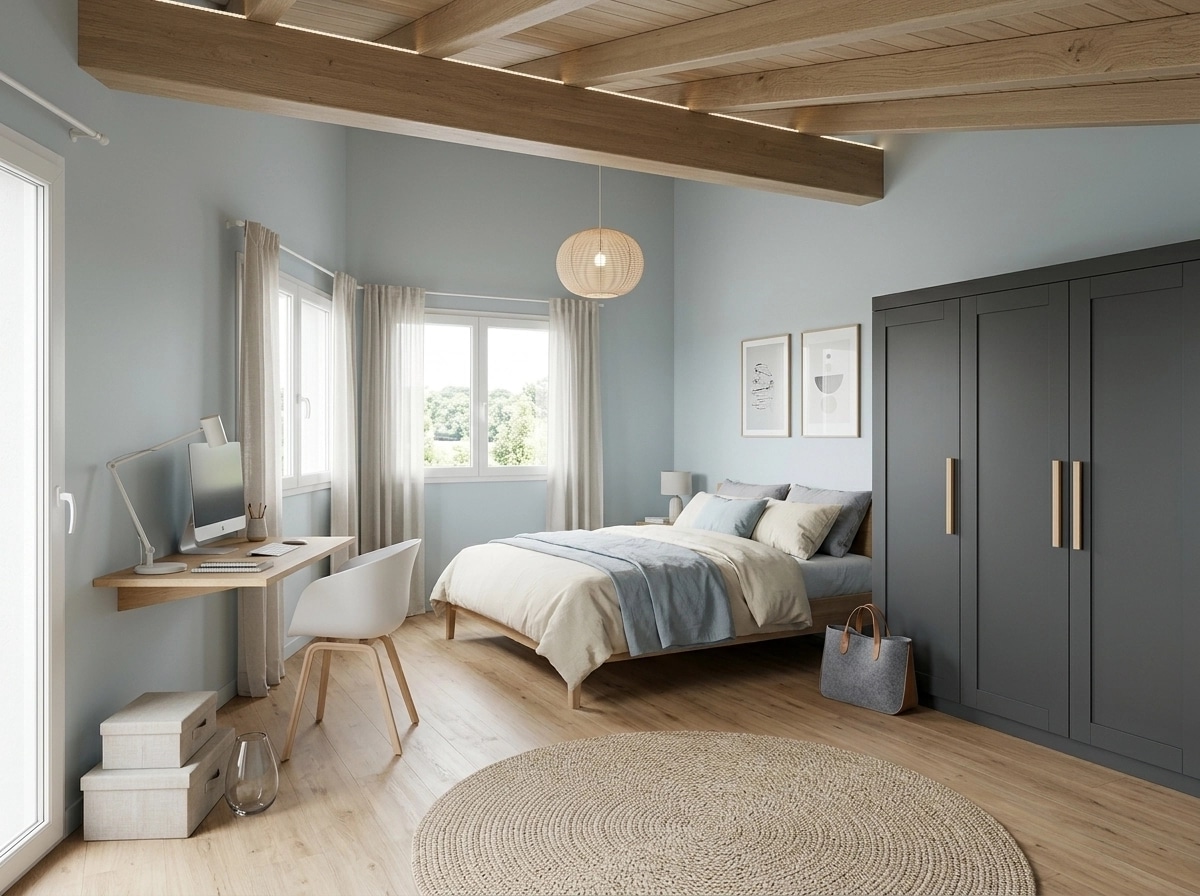 Interior design in Scandinavian style — Bedroom by GenRoom AI