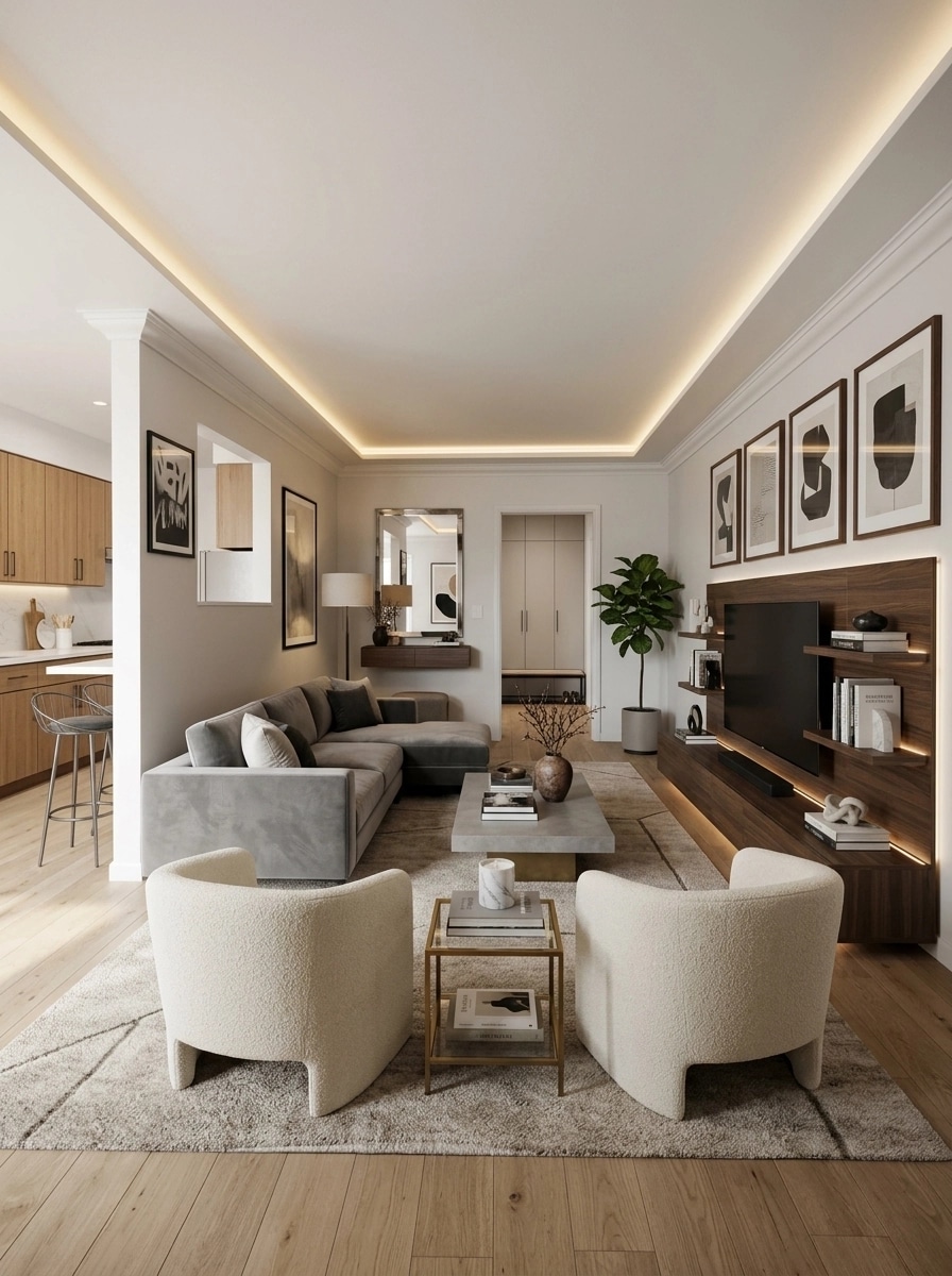 Interior design in Contemporary style — Living Room by GenRoom AI