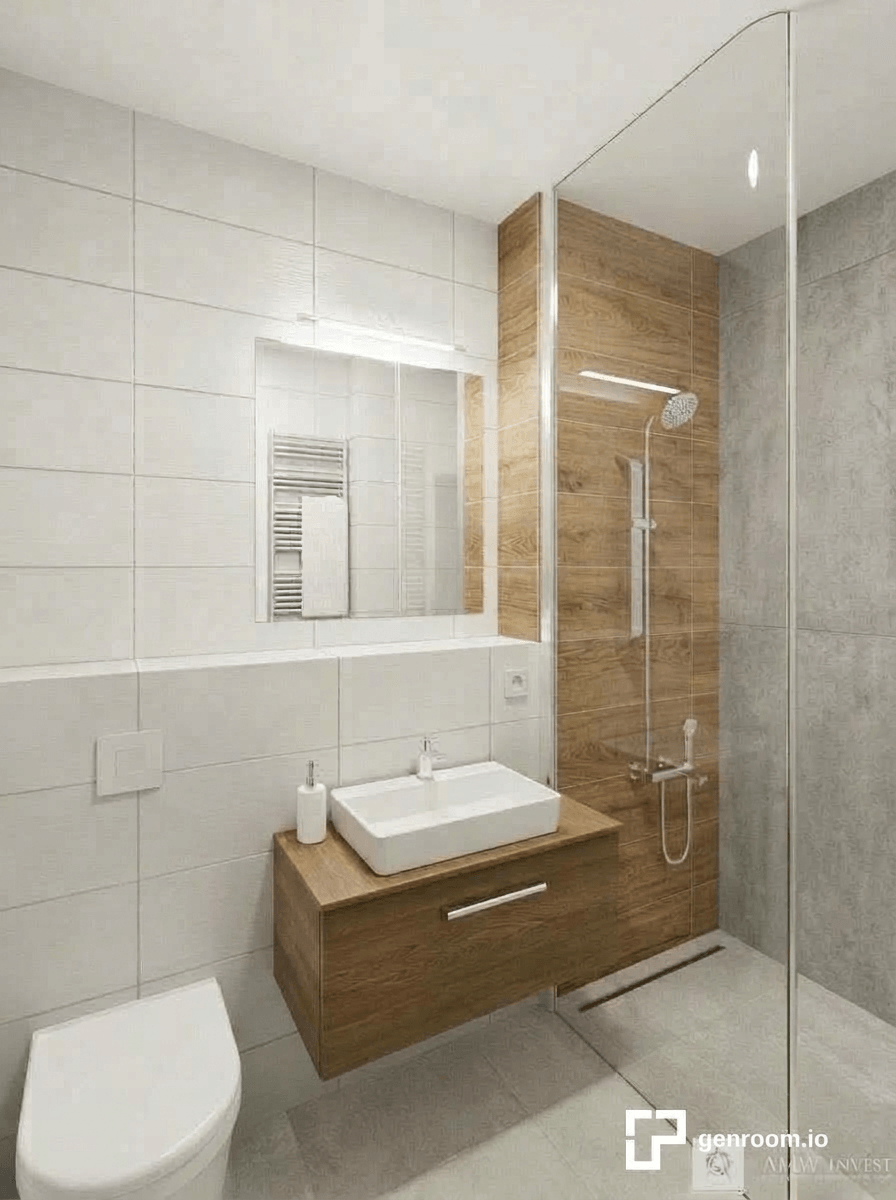 Bathroom interior in no_style style — photo by GenRoom AI