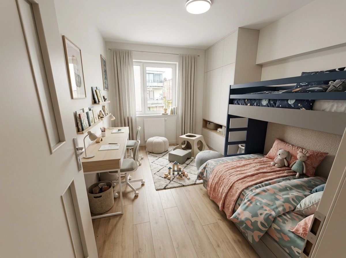 Contemporary Kids Room design — interior photo by GenRoom AI