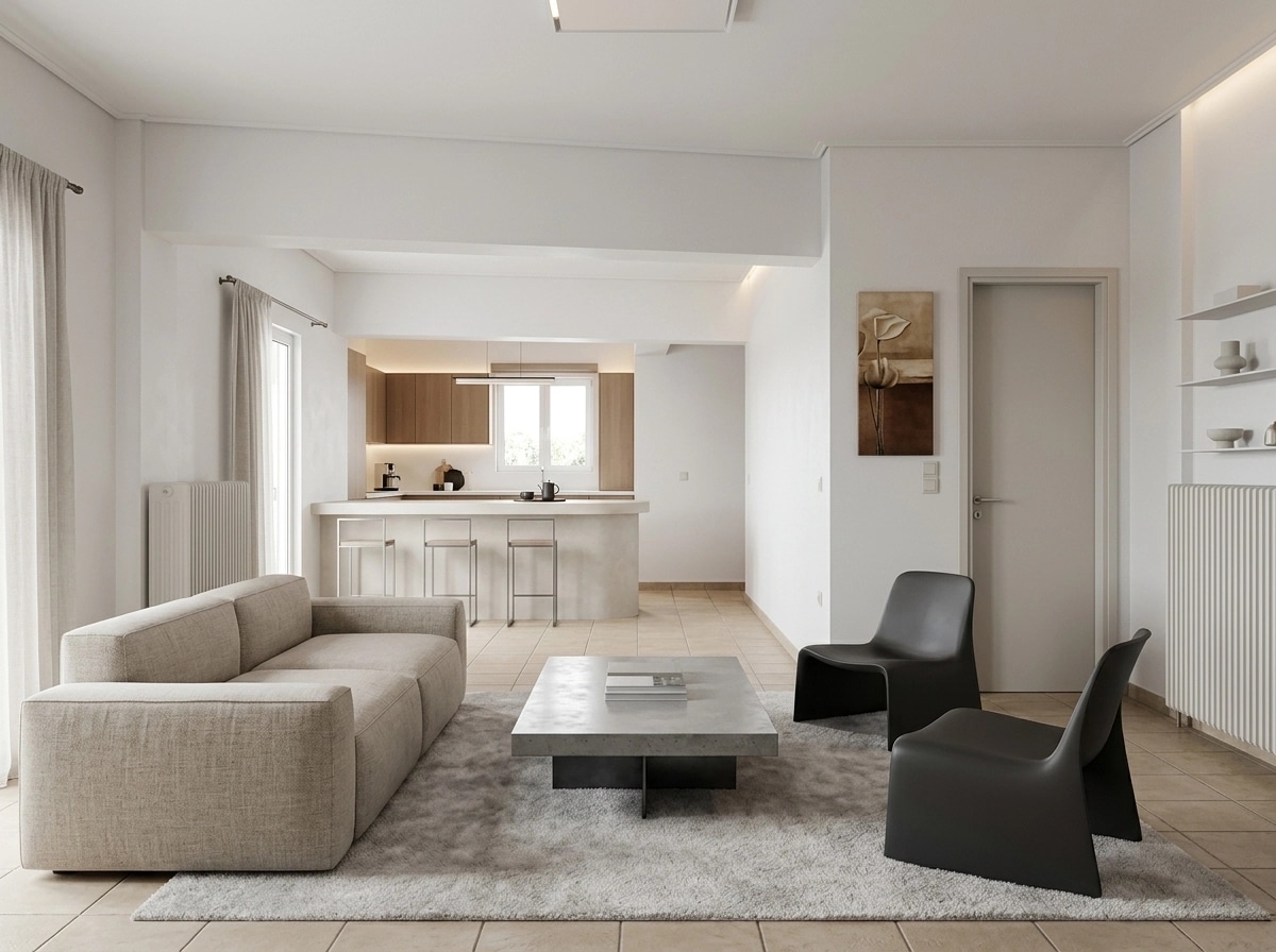 Minimalism Living Room design — interior photo by GenRoom AI