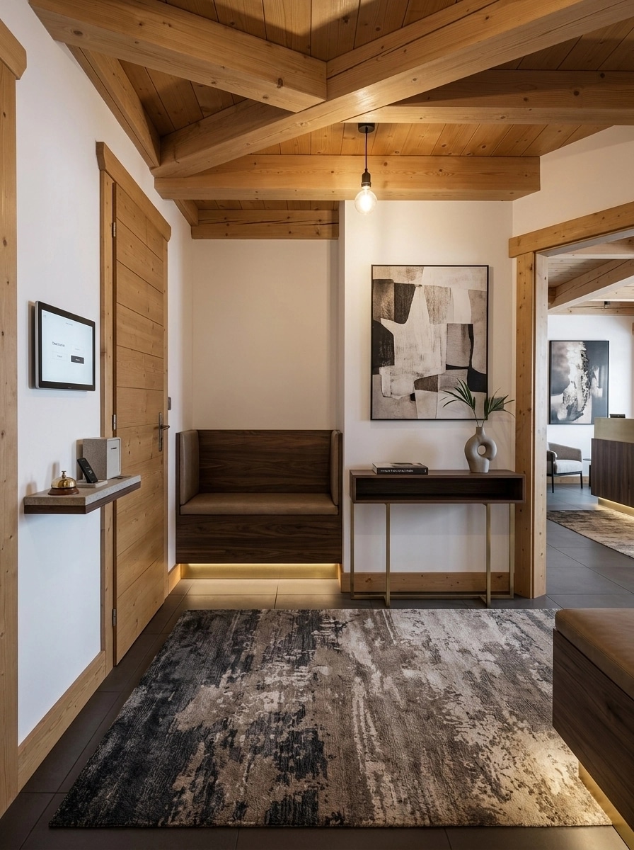 Design de interiores em estilo Contemporary — lobby por GenRoom AI