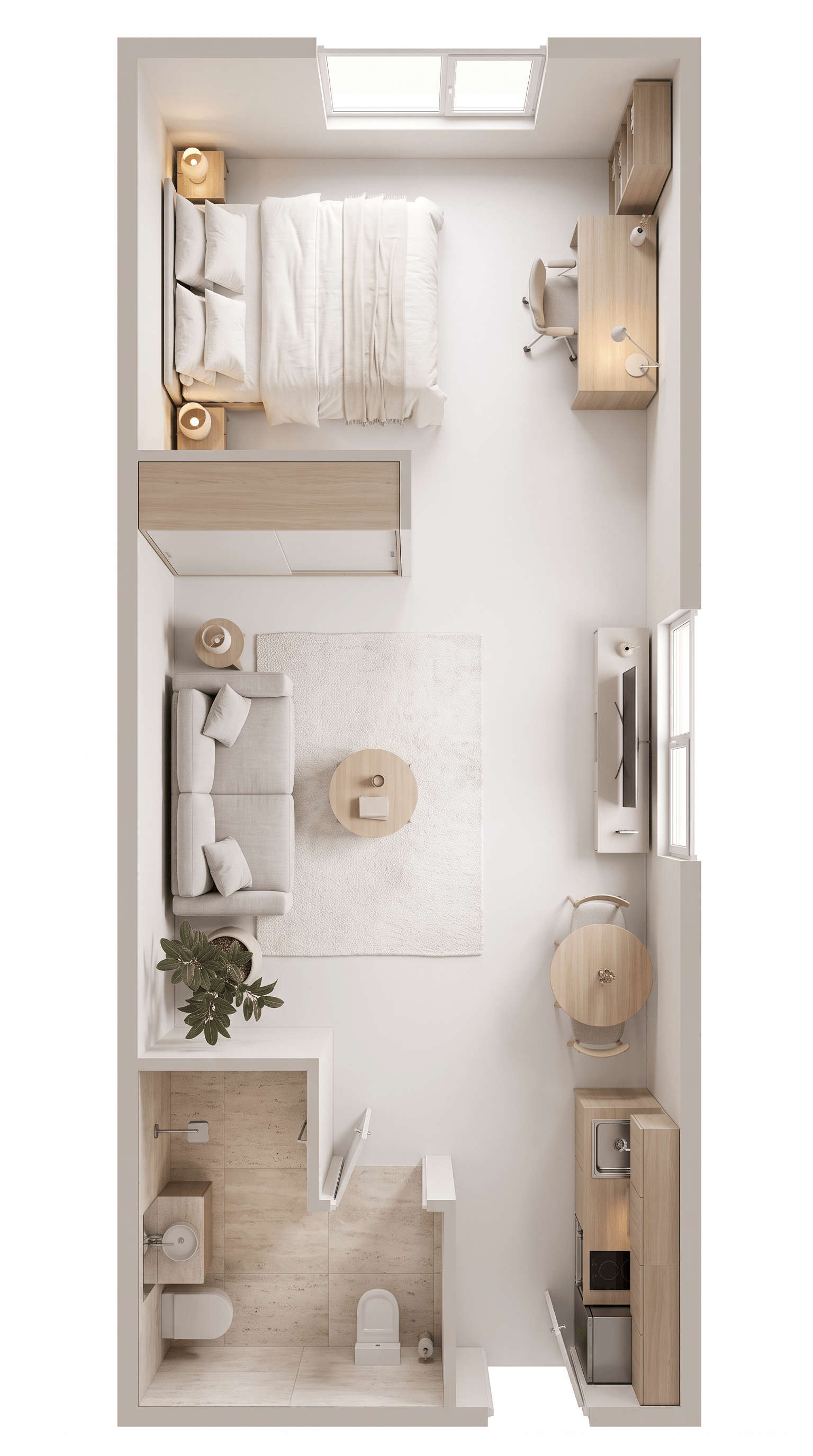 Interior design in Minimalism style — Living Room by GenRoom AI