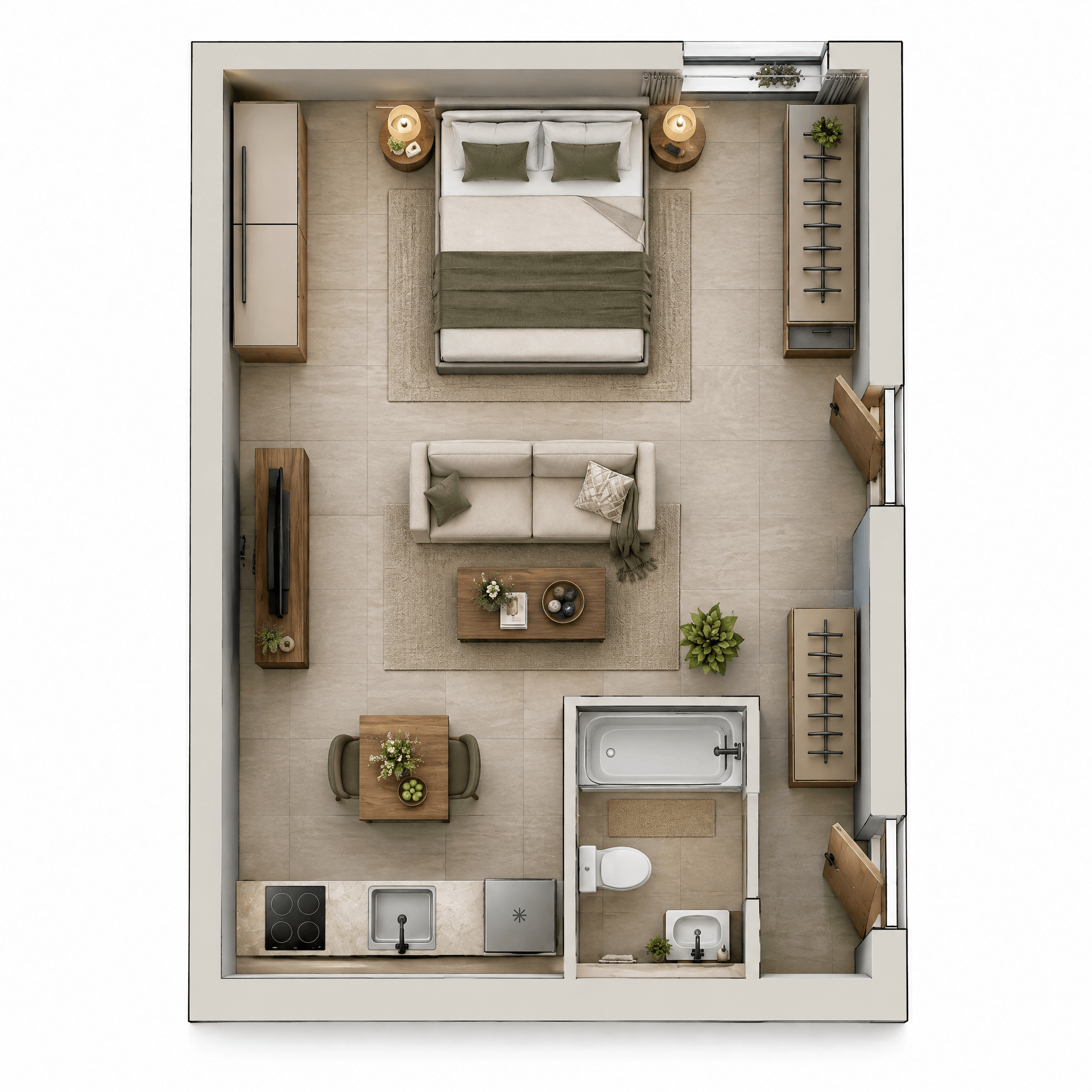 Interior design in Contemporary style — Living Room by GenRoom AI