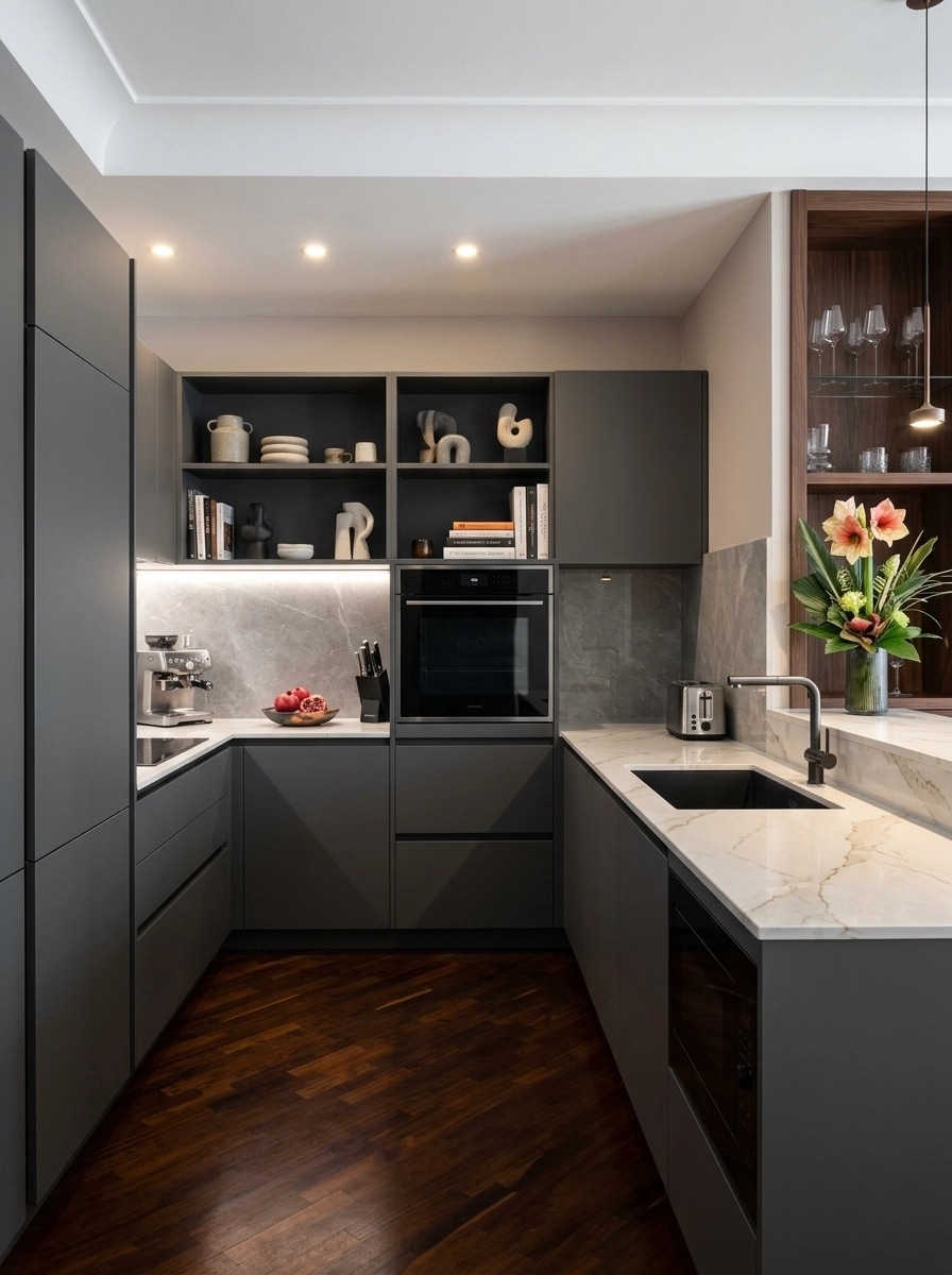 Kitchen interior in Contemporary style — photo by GenRoom AI