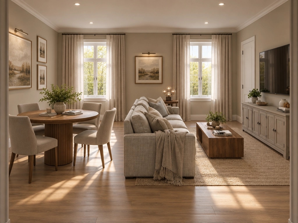 Interior design in Transitional style — Living Room by GenRoom AI