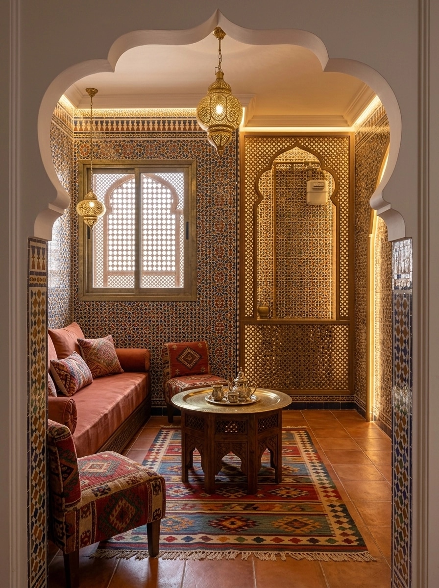 Interior design in Arabian / Moroccan style — Living Room by GenRoom AI