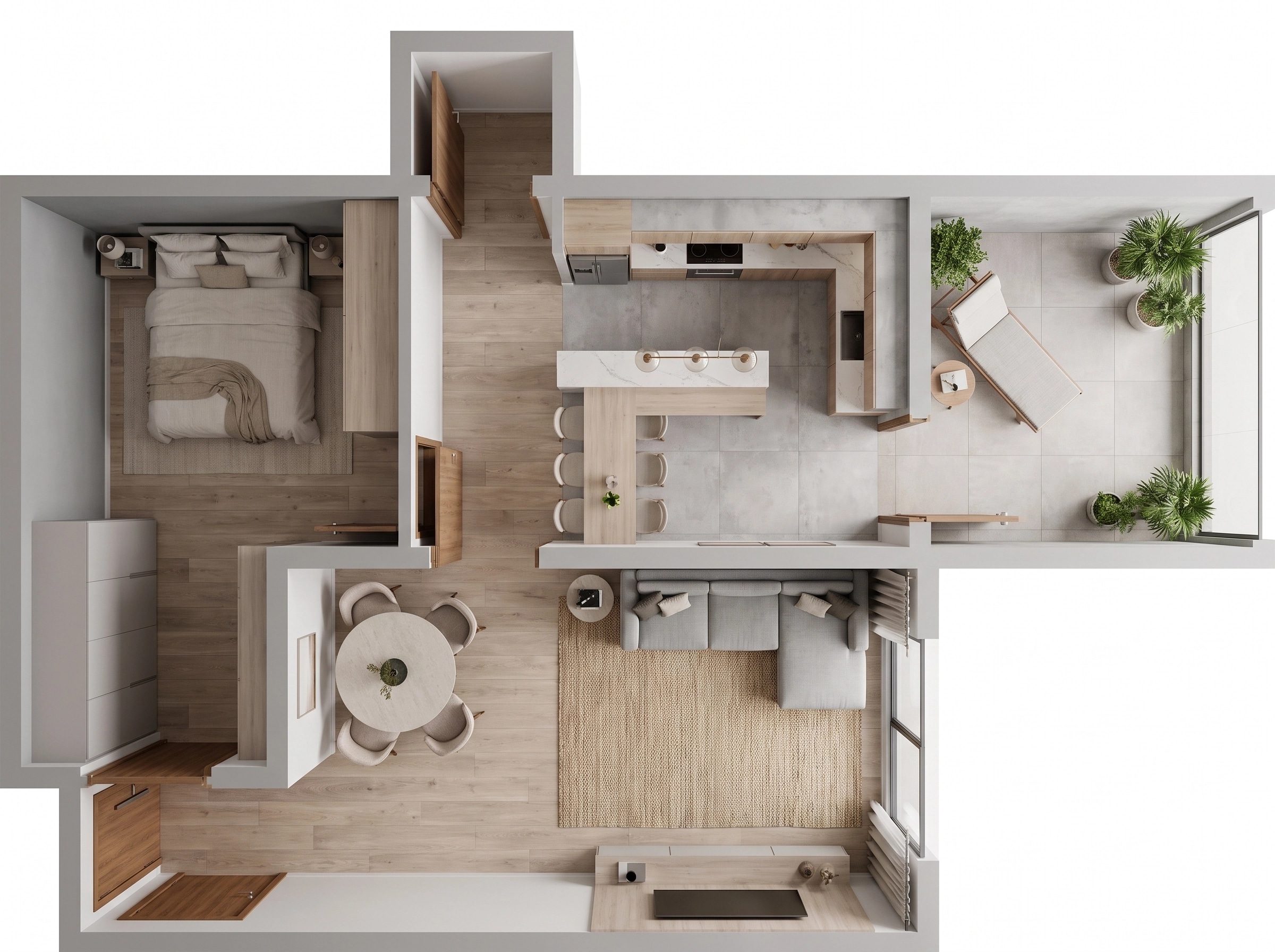 Interior design in Contemporary style — Living Room by GenRoom AI