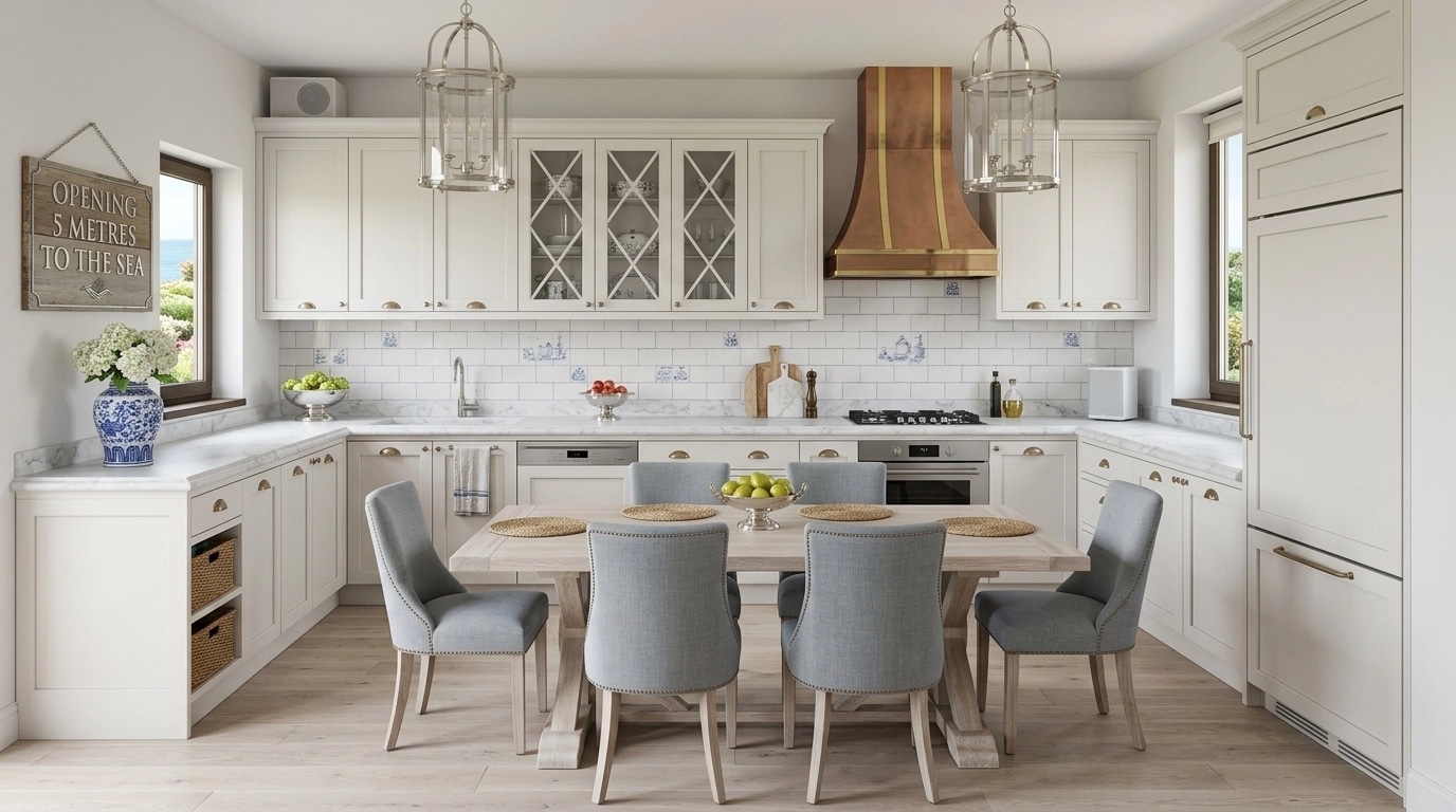 Coastal / Hamptons Kitchen design — interior photo by GenRoom AI