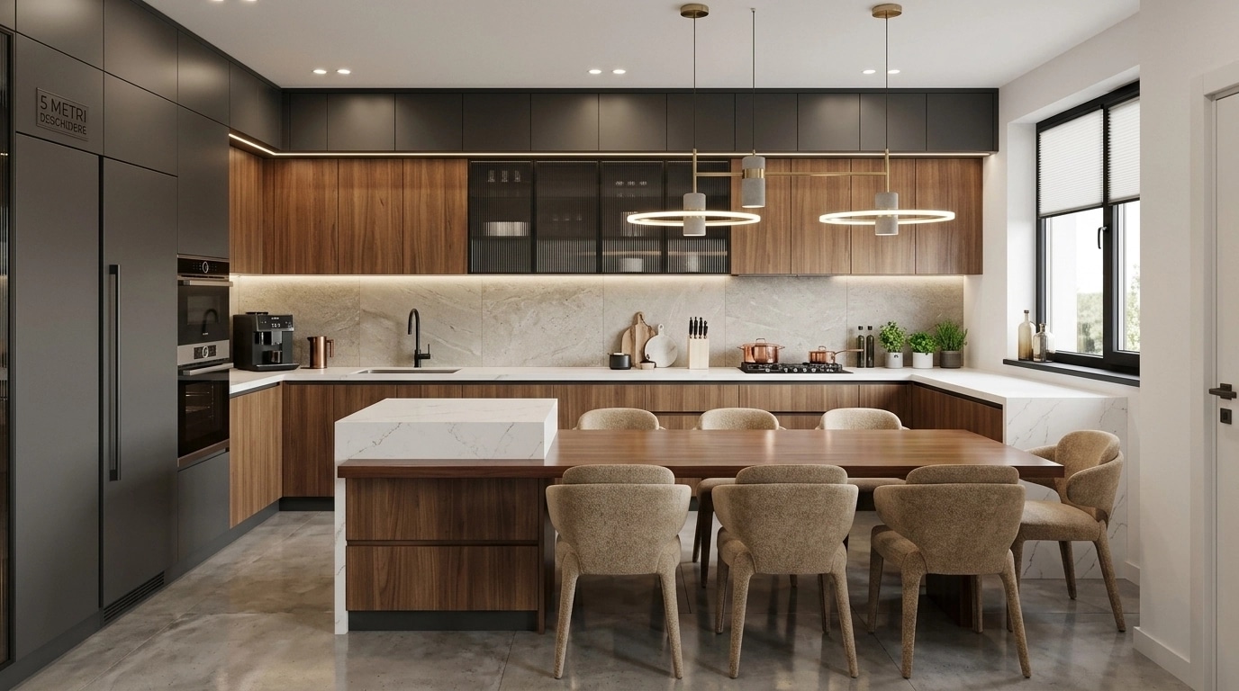 Interior design in Contemporary style — Kitchen by GenRoom AI