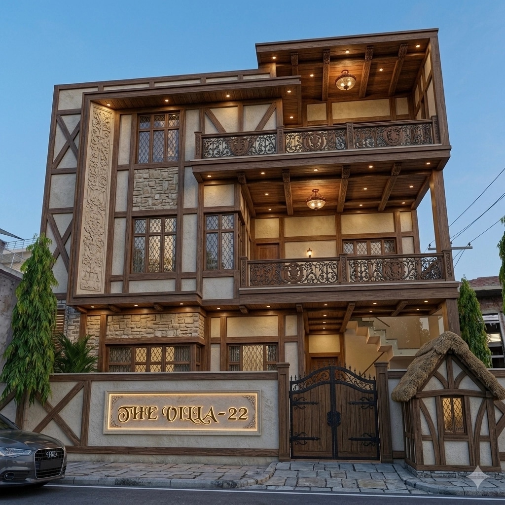 Tudor Facade Facade design — facade photo by GenRoom AI
