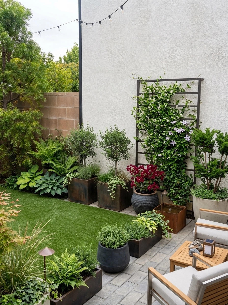 Landscape design in Scandinavian Garden style — Yard by GenRoom AI