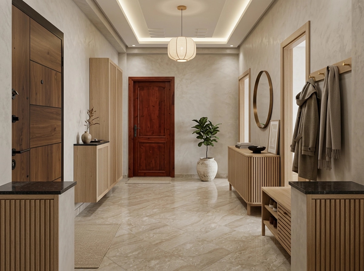 Interior design in Japandi style — Hallway by GenRoom AI