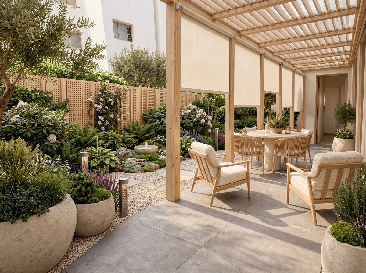 Landscape design in Scandinavian Garden style — Yard by GenRoom AI