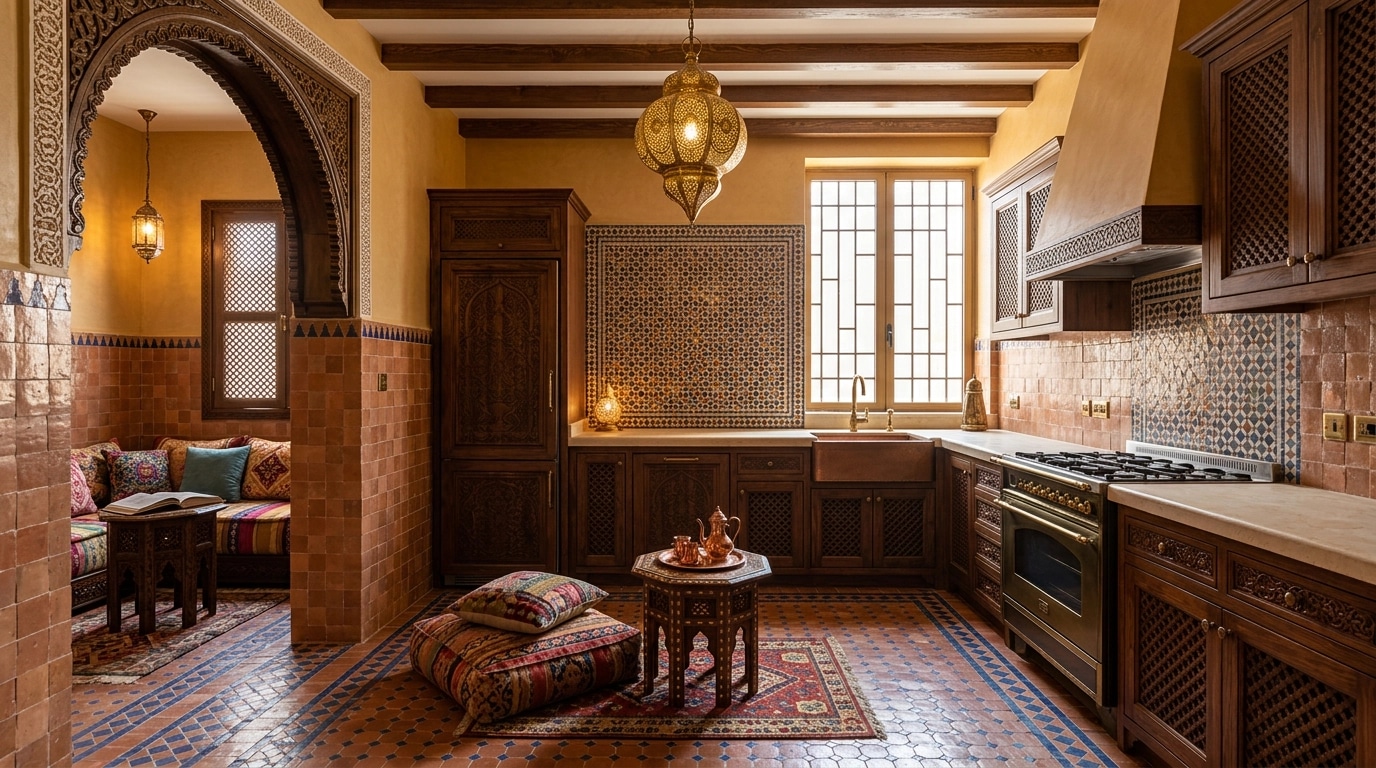 Interior design in Arabian / Moroccan style — Kitchen by GenRoom AI