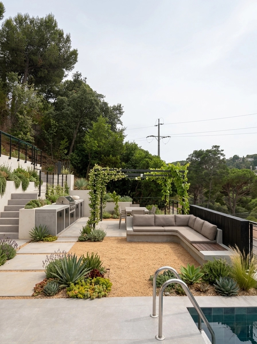 Landscape design in Contemporary Yard style — Yard by GenRoom AI
