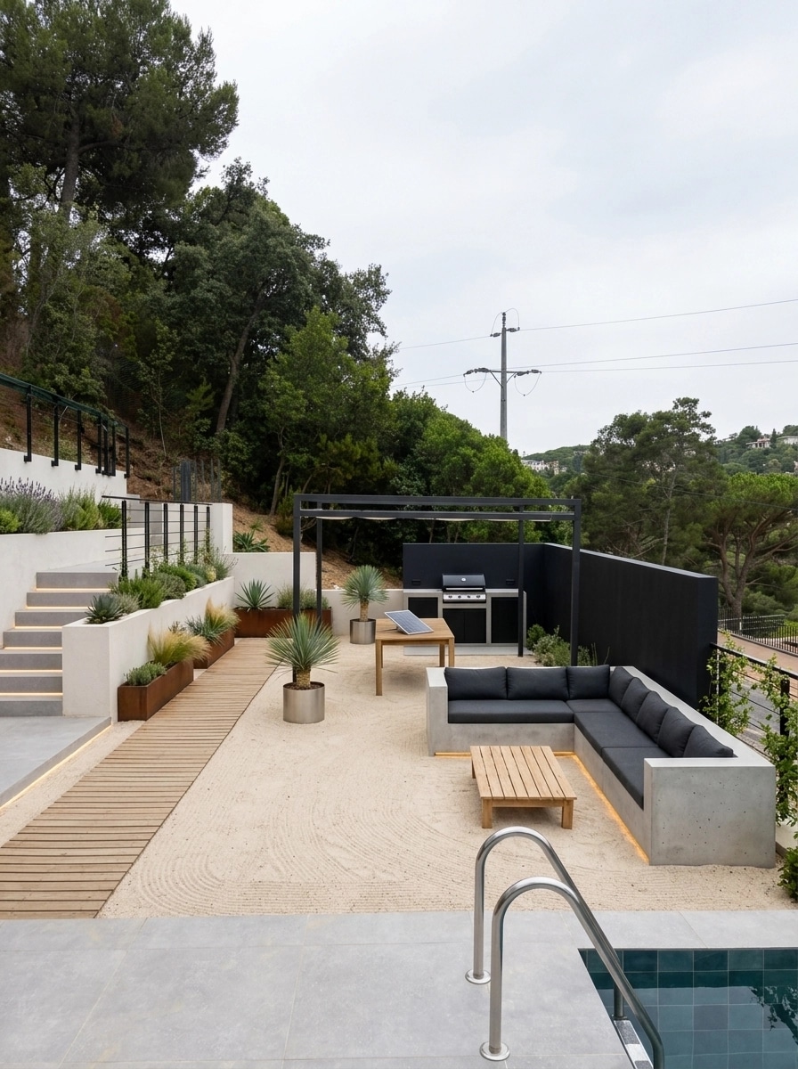Landscape design in Minimalist Yard style — Yard by GenRoom AI