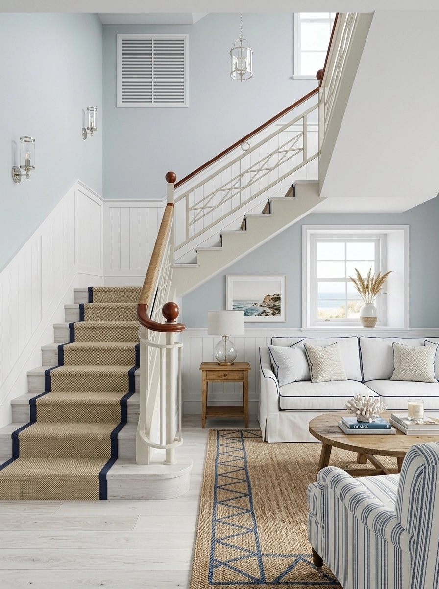 Interior design in Coastal / Hamptons style — Living Room by GenRoom AI