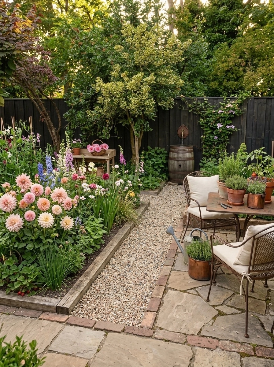 Country Rustic Garden Yard design — yard photo by GenRoom AI