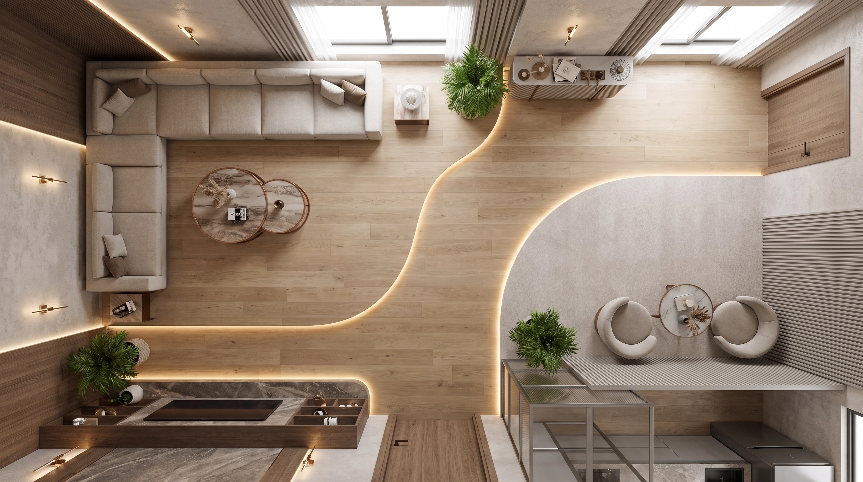 Minimalism Living Room design — interior photo by GenRoom AI