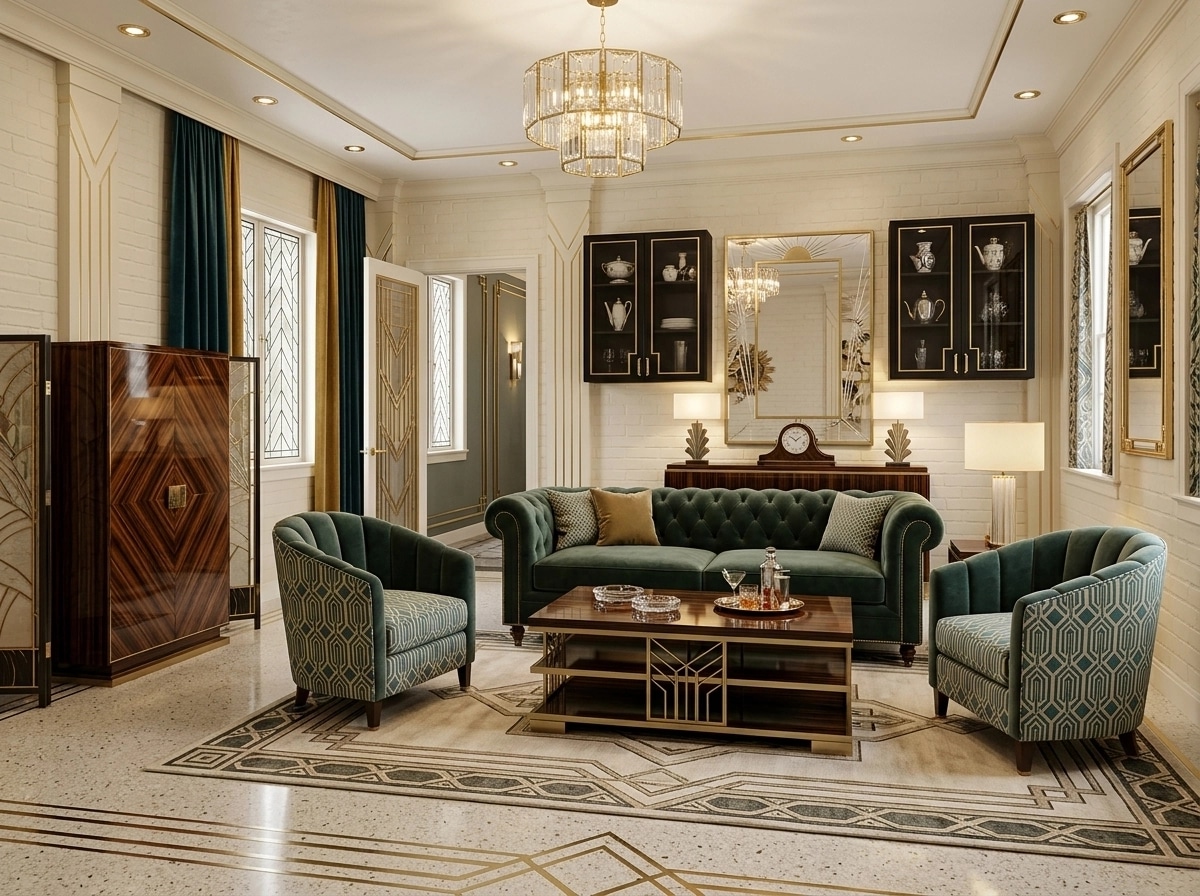 Art Deco Living Room design — interior photo by GenRoom AI