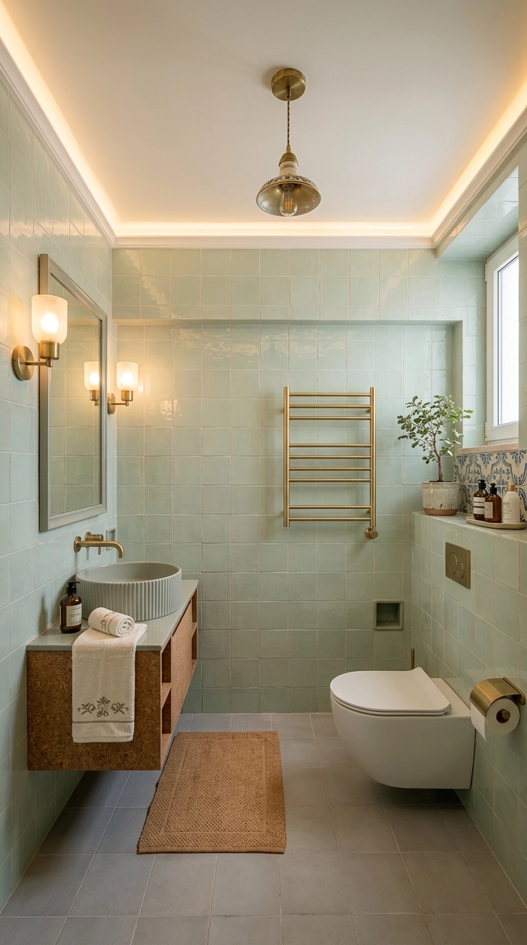 Bathroom interior in Portuguese Modern style — photo by GenRoom AI