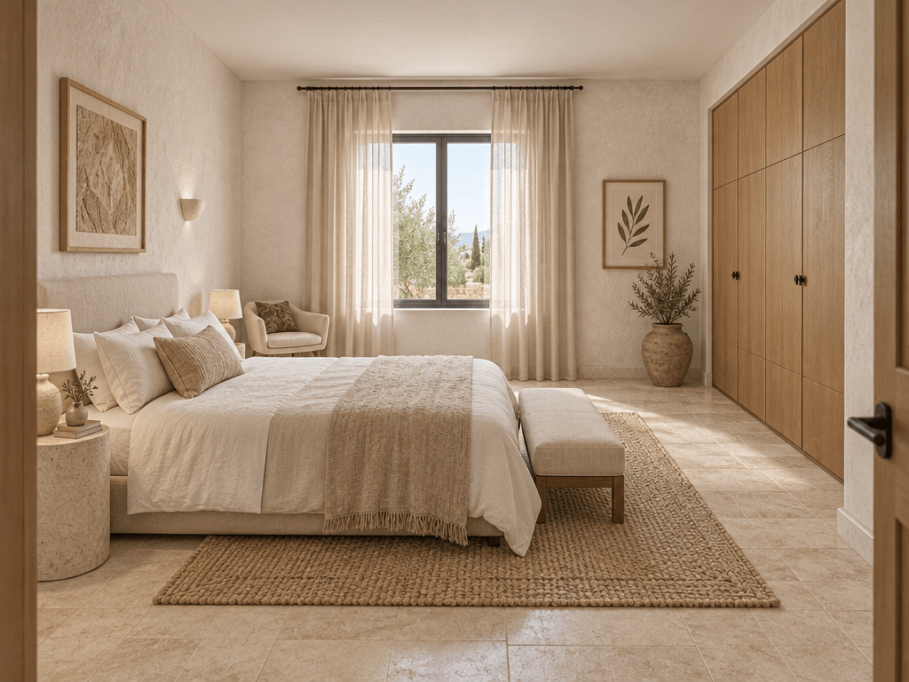 Interior design in Mediterranean style — Bedroom by GenRoom AI