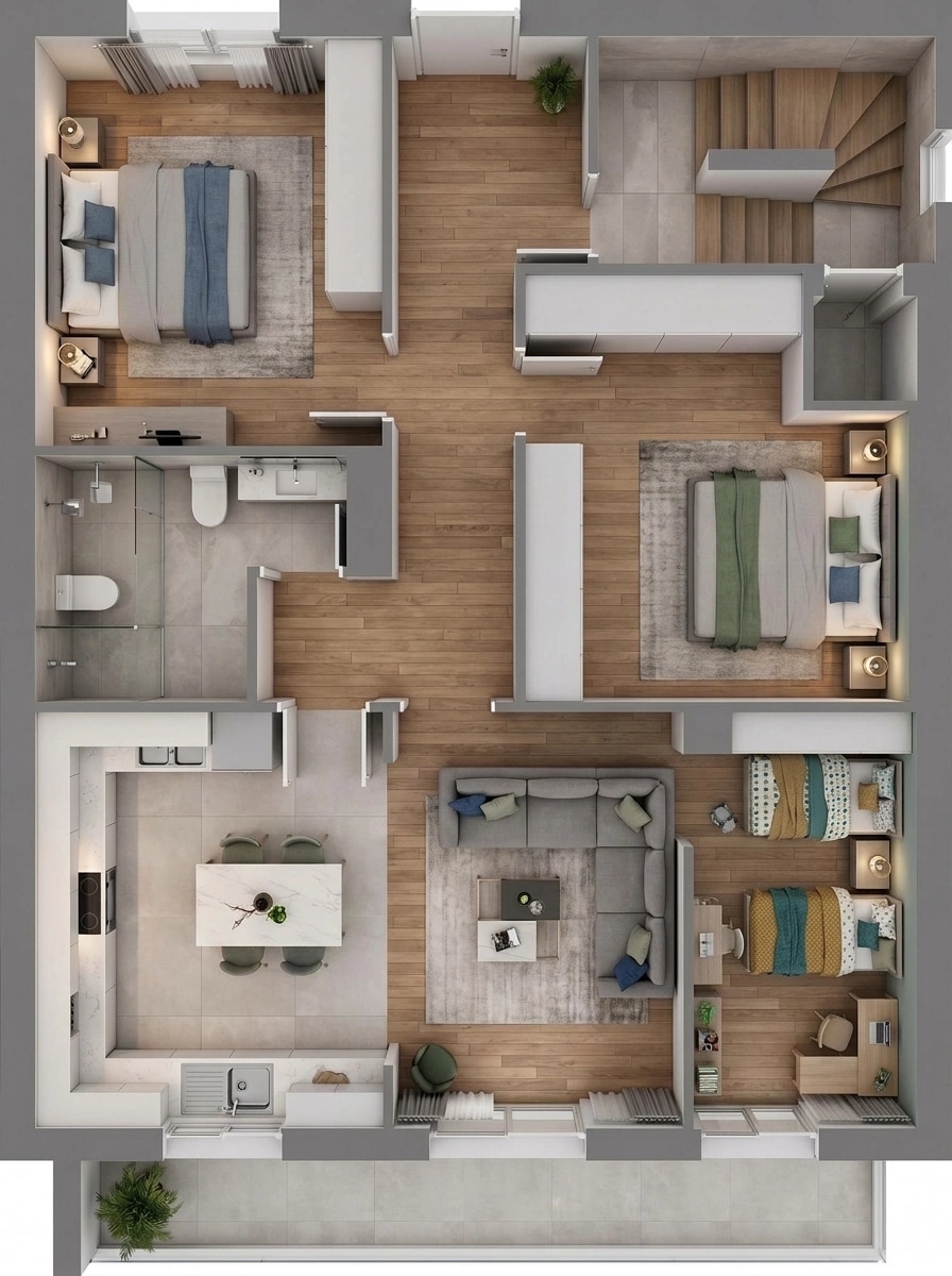 Interior design in Contemporary style — Living Room by GenRoom AI