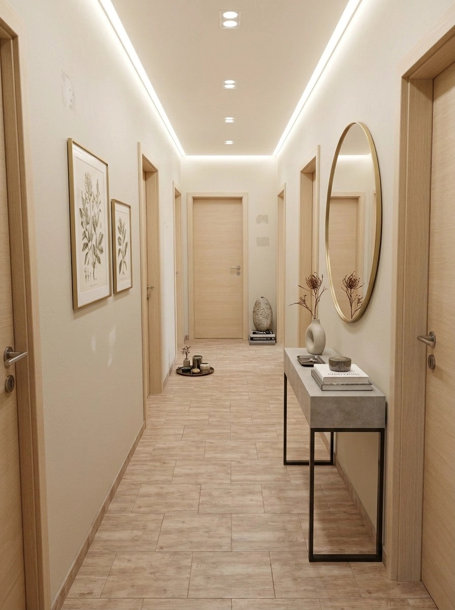 Hallway interior in Contemporary style — photo by GenRoom AI