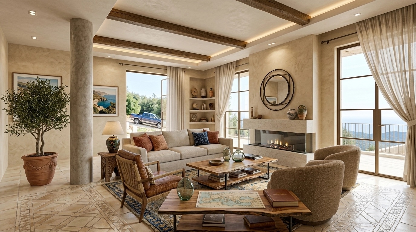 Interior design in Mediterranean style — Living Room by GenRoom AI