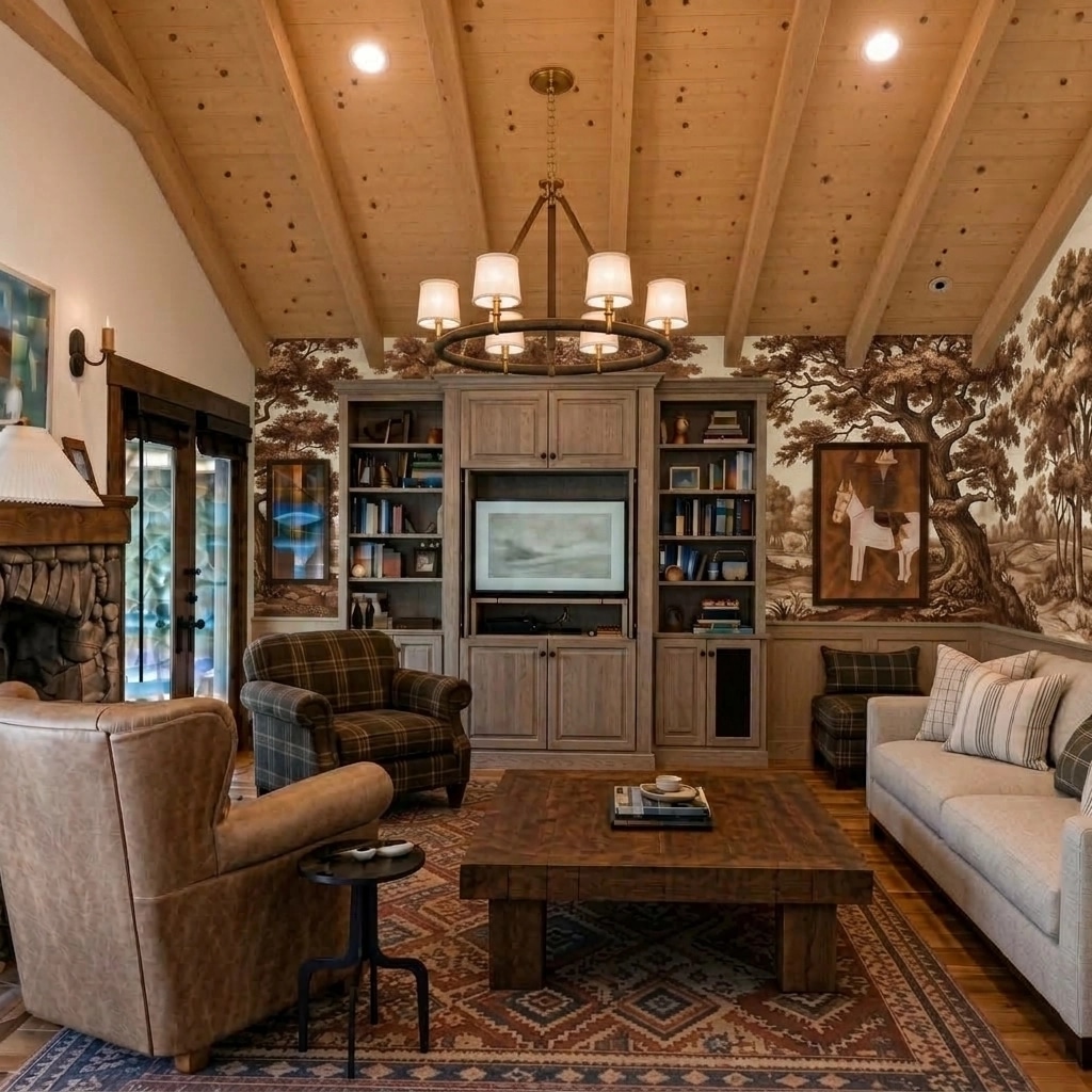 Modern Farmhouse Living Room design — interior photo by GenRoom AI