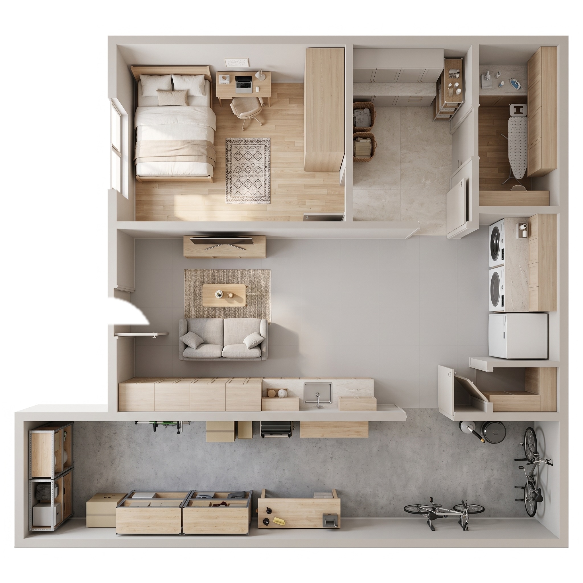 Interior design in Scandinavian style — Living Room by GenRoom AI