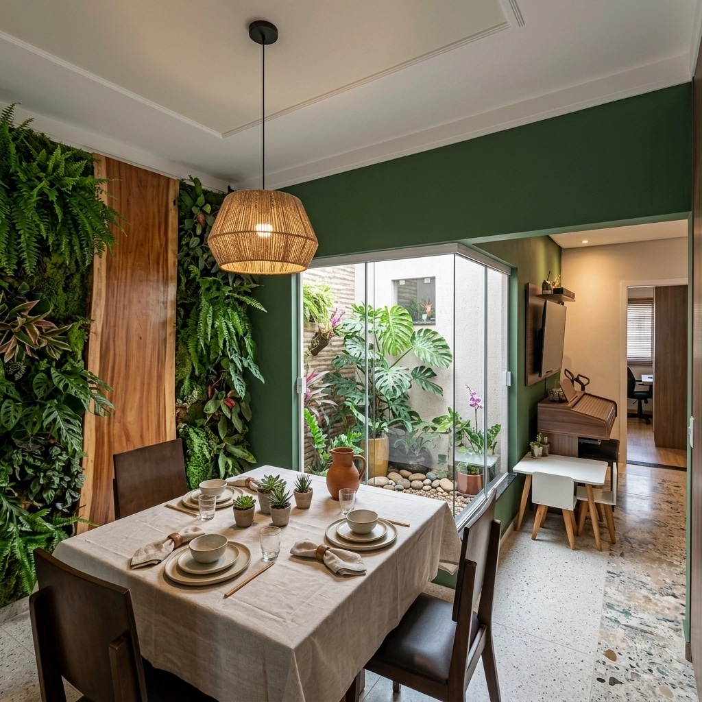 Interior design in Biophilic style — dining_room by GenRoom AI