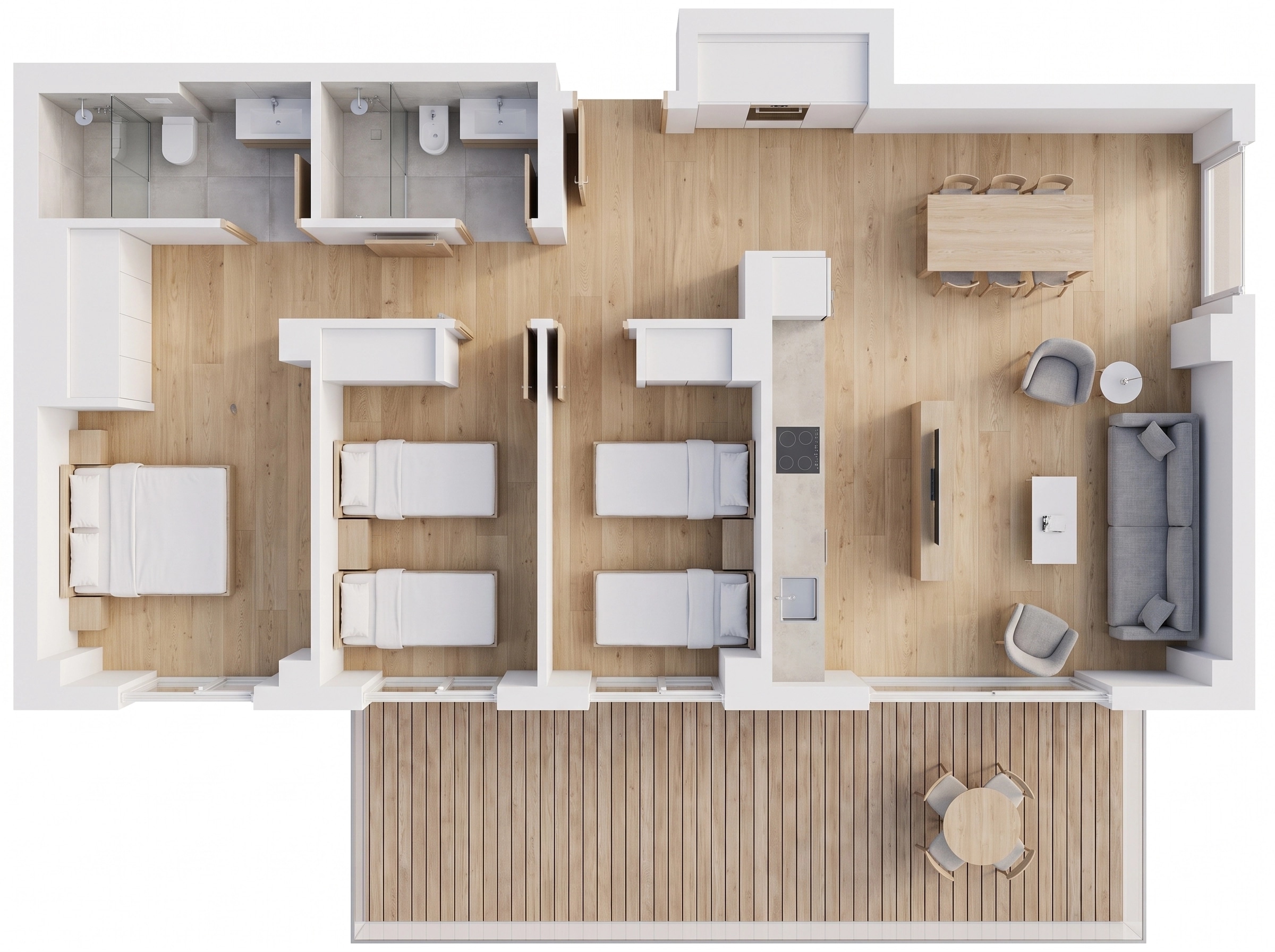 Interior design in Minimalism style — Living Room by GenRoom AI