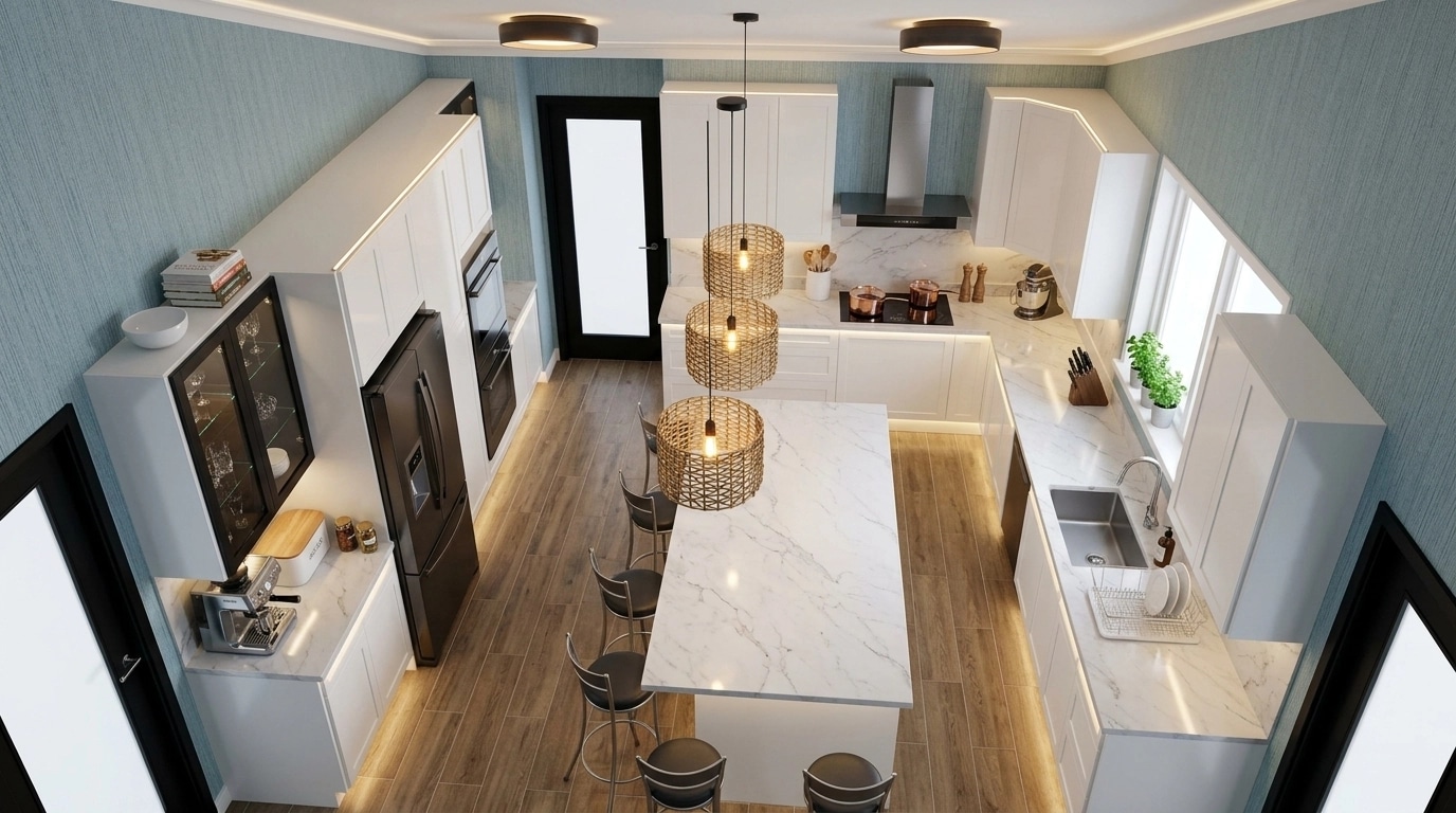 Kitchen interior in no_style style — photo by GenRoom AI