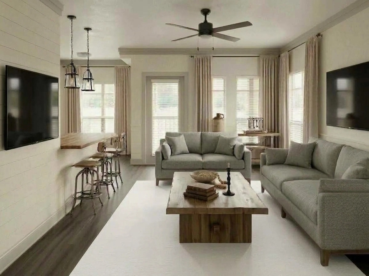 Modern Farmhouse Living Room design — interior photo by GenRoom AI