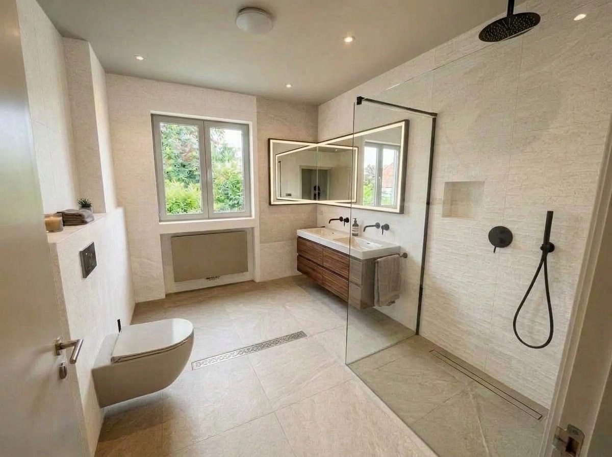 Bathroom interior in Contemporary style — photo by GenRoom AI