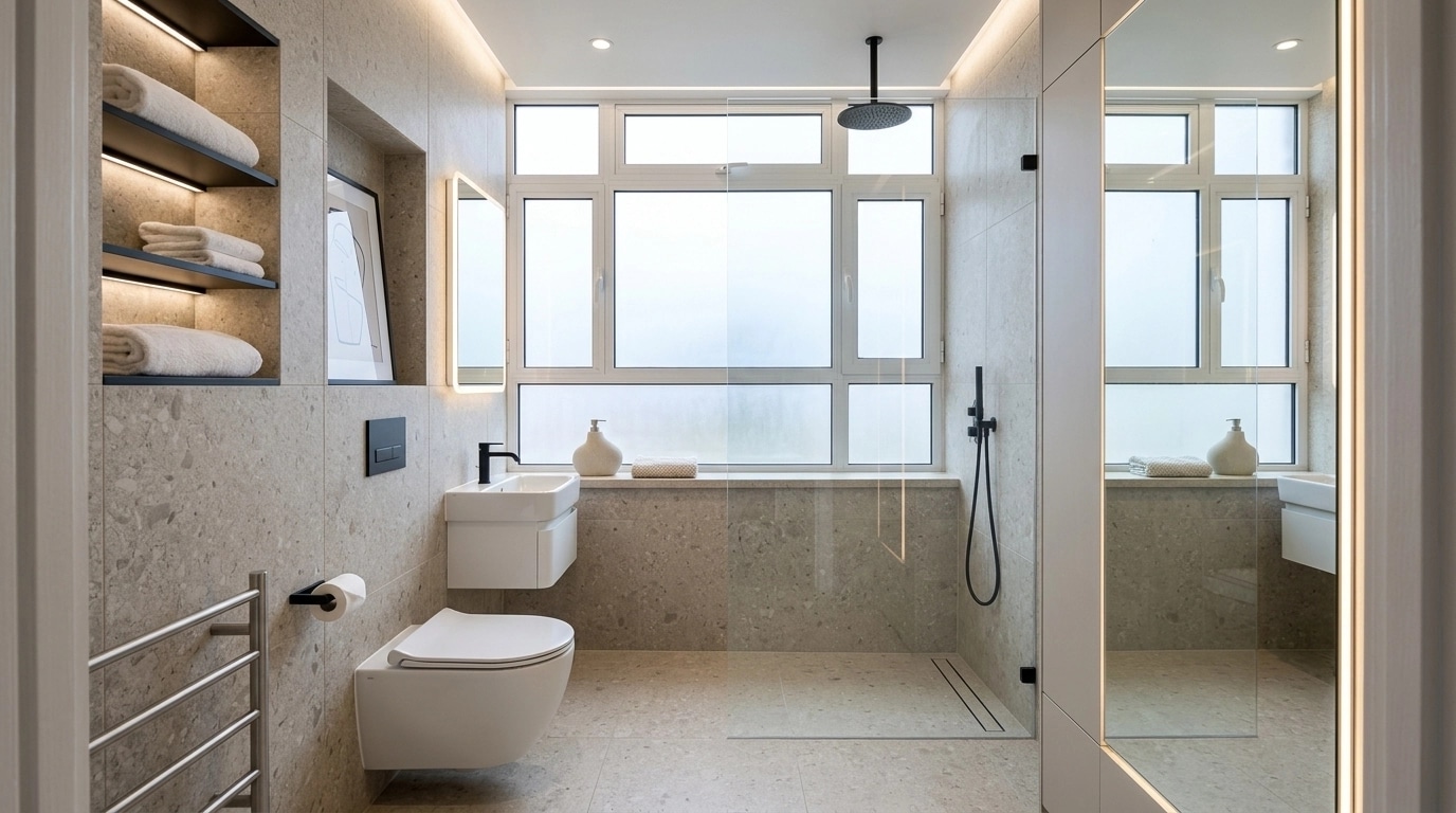 Minimalism Bathroom design — interior photo by GenRoom AI