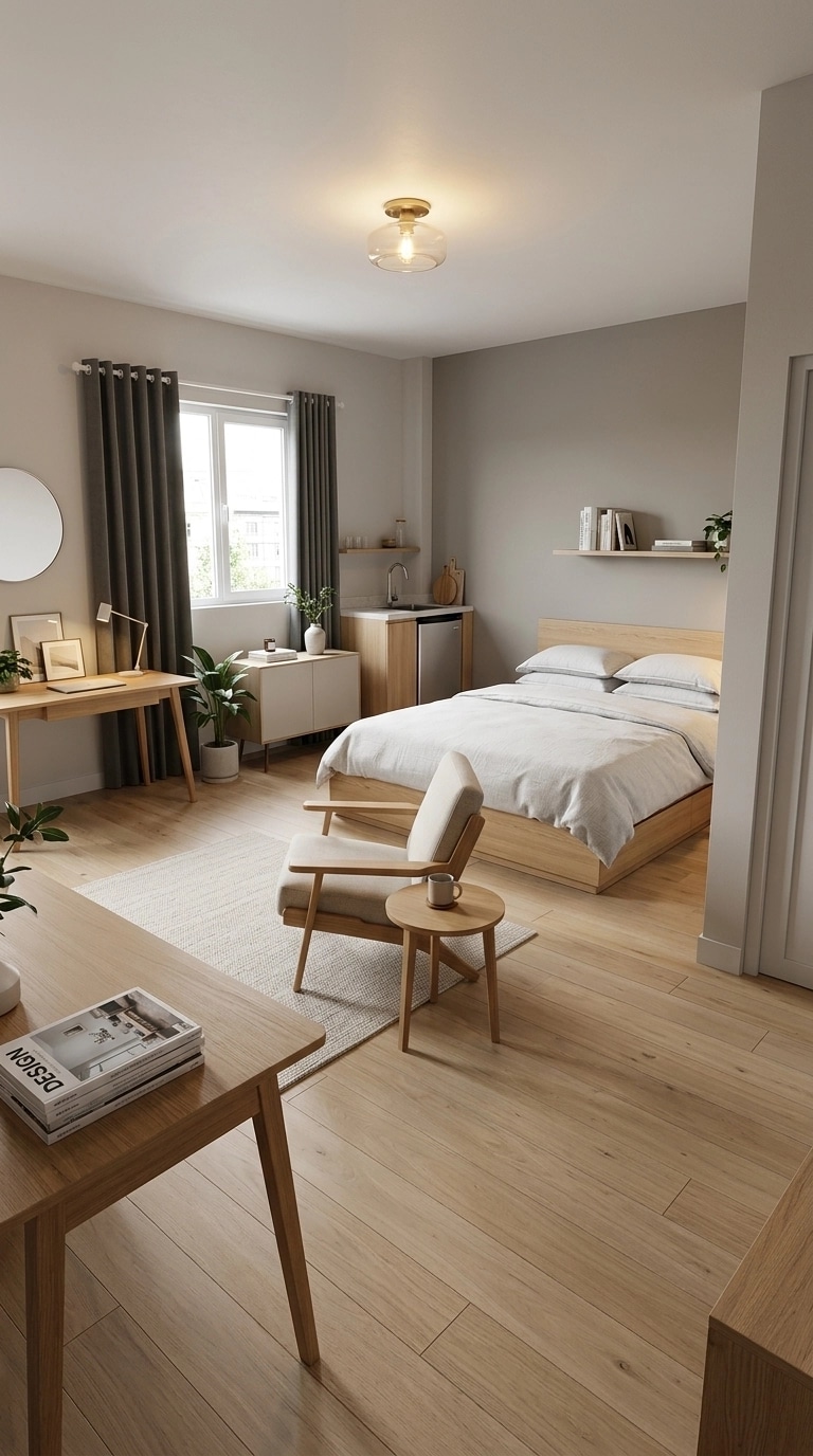 Interior design in Scandinavian style — studio by GenRoom AI