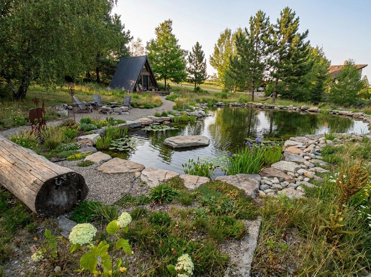 Landscape design in Eco Natural Garden style — Yard by GenRoom AI
