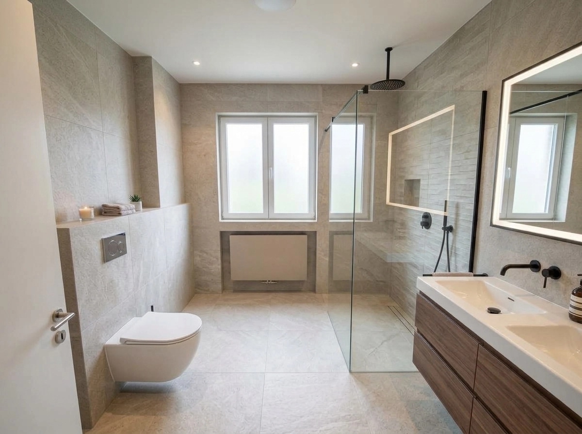 Bathroom interior in Contemporary style — photo by GenRoom AI