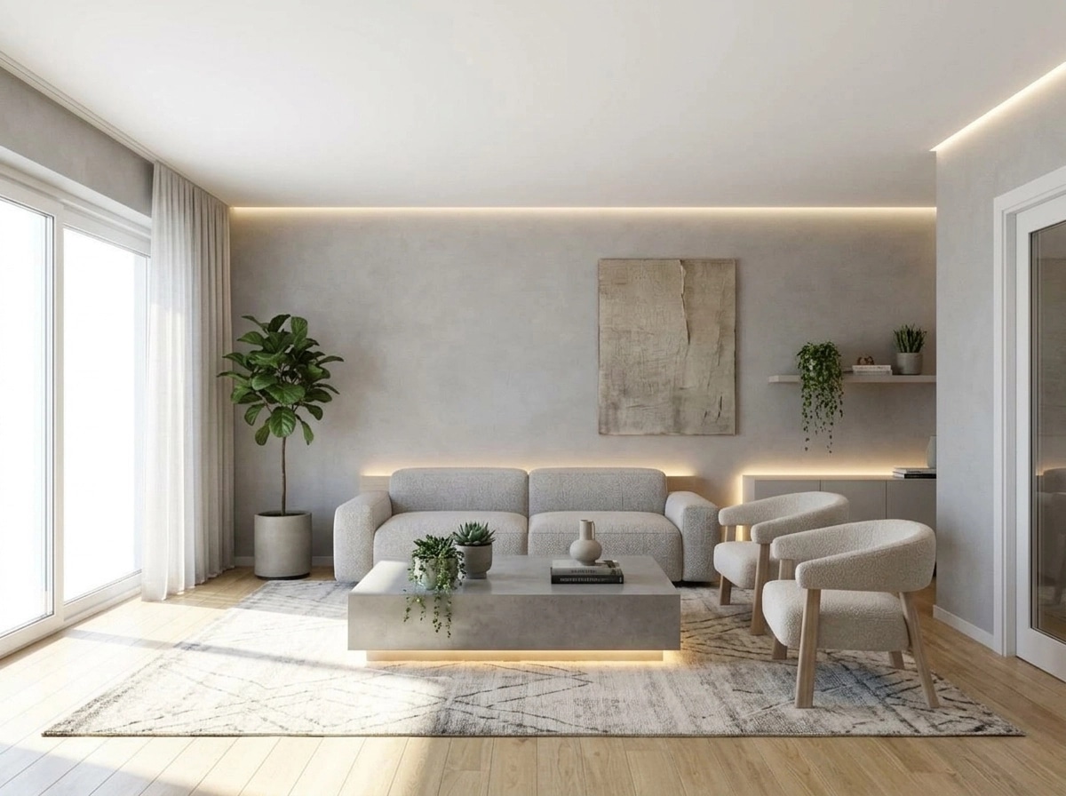 Minimalism Living Room design — interior photo by GenRoom AI