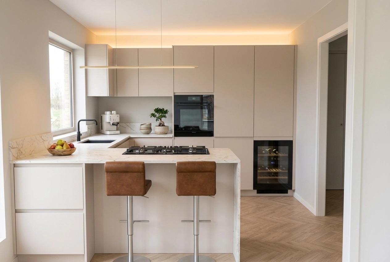 Japandi Kitchen design — interior photo by GenRoom AI