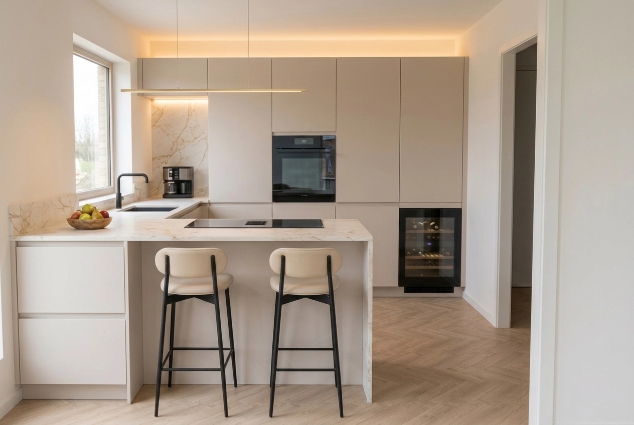 Minimalism Kitchen design — interior photo by GenRoom AI