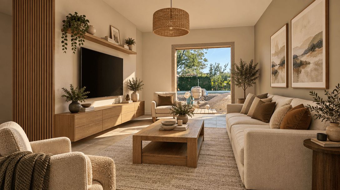 Interior design in Transitional style — Living Room by GenRoom AI