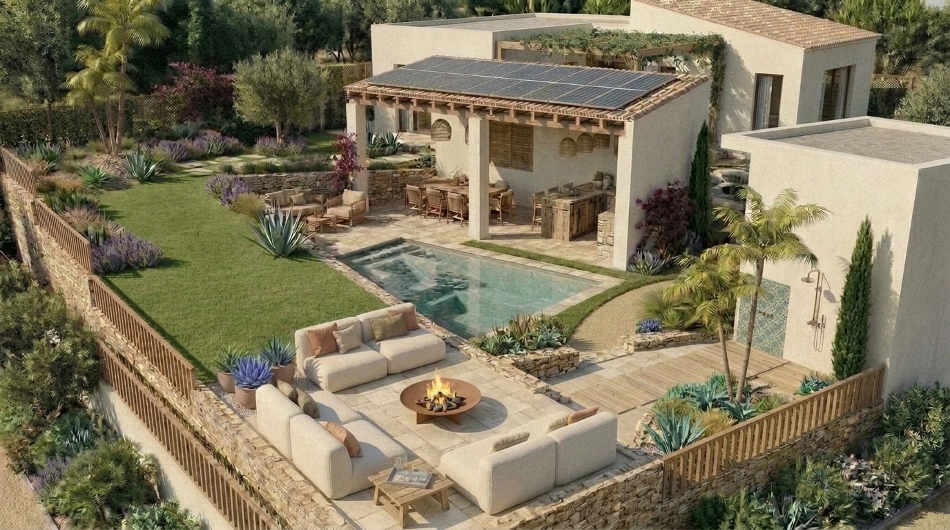 Landscape design in Eco Natural Garden style — Yard by GenRoom AI