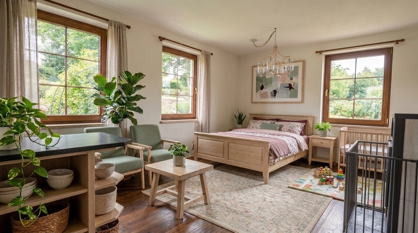 Modern Farmhouse Living Room design — interior photo by GenRoom AI