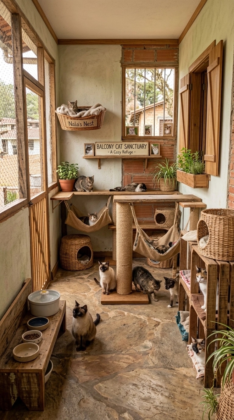 Interior design in Rustic style — balcony by GenRoom AI